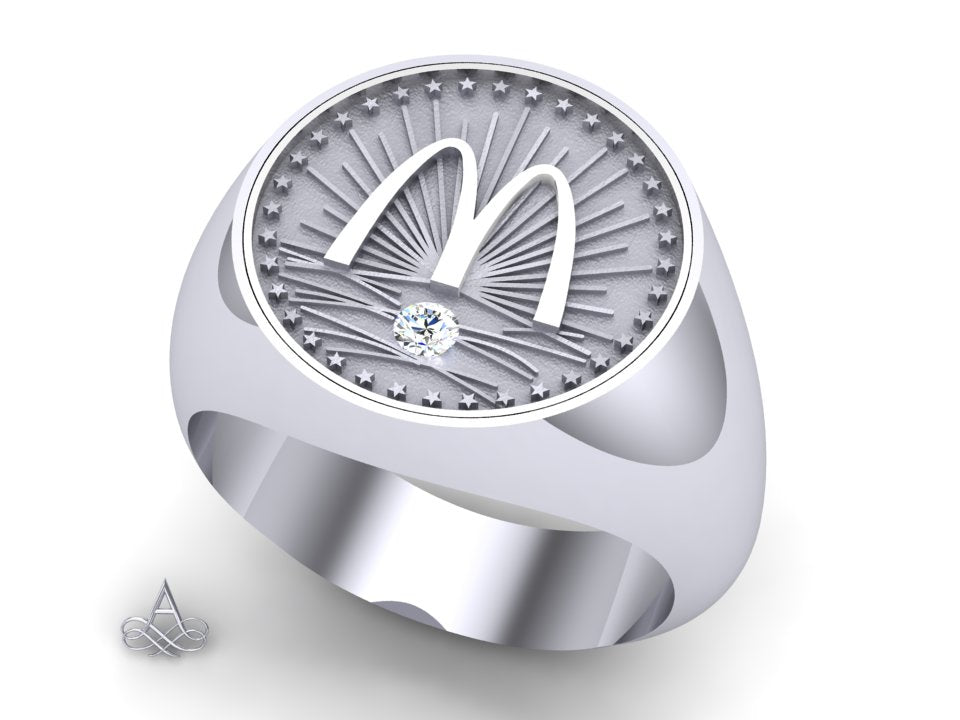 McDonalds Coin Ring W 5 PT Diamond - Request Pricing